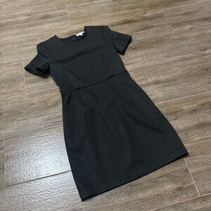 Vetta Capsule velvety soft structured black mini dress XS size made in USA
